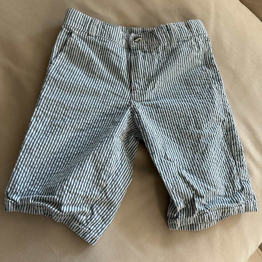 Jacadi Paris boy shorts striped seersucker 6